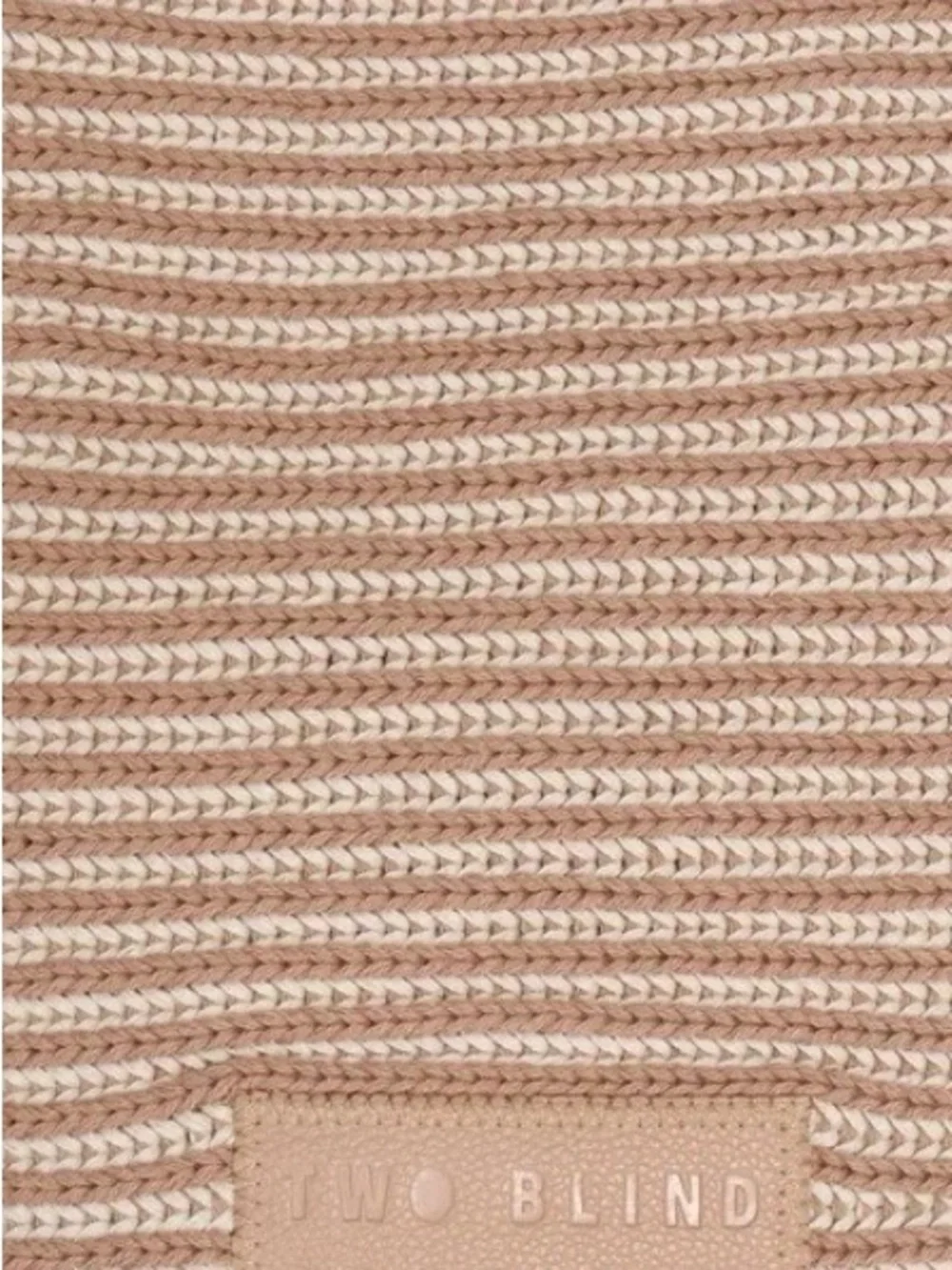 Soft Ribbed Throw Blanket in Soft Tan and Cream Cotton